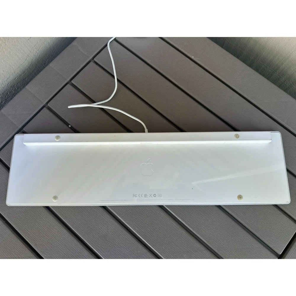 Apple White Aluminum USB Wired Keyboard A1243 and Apple Mouse A1152 Tested AF